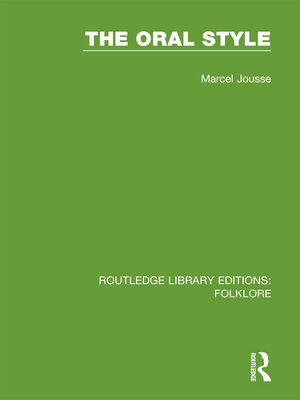 cover image of The Oral Style Pbdirect